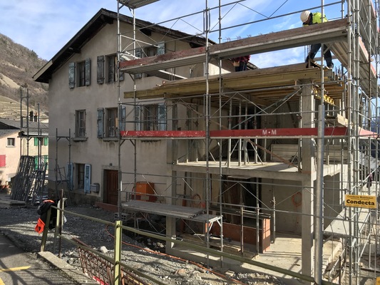 Rénovation d'un bâtiment aux Rappes